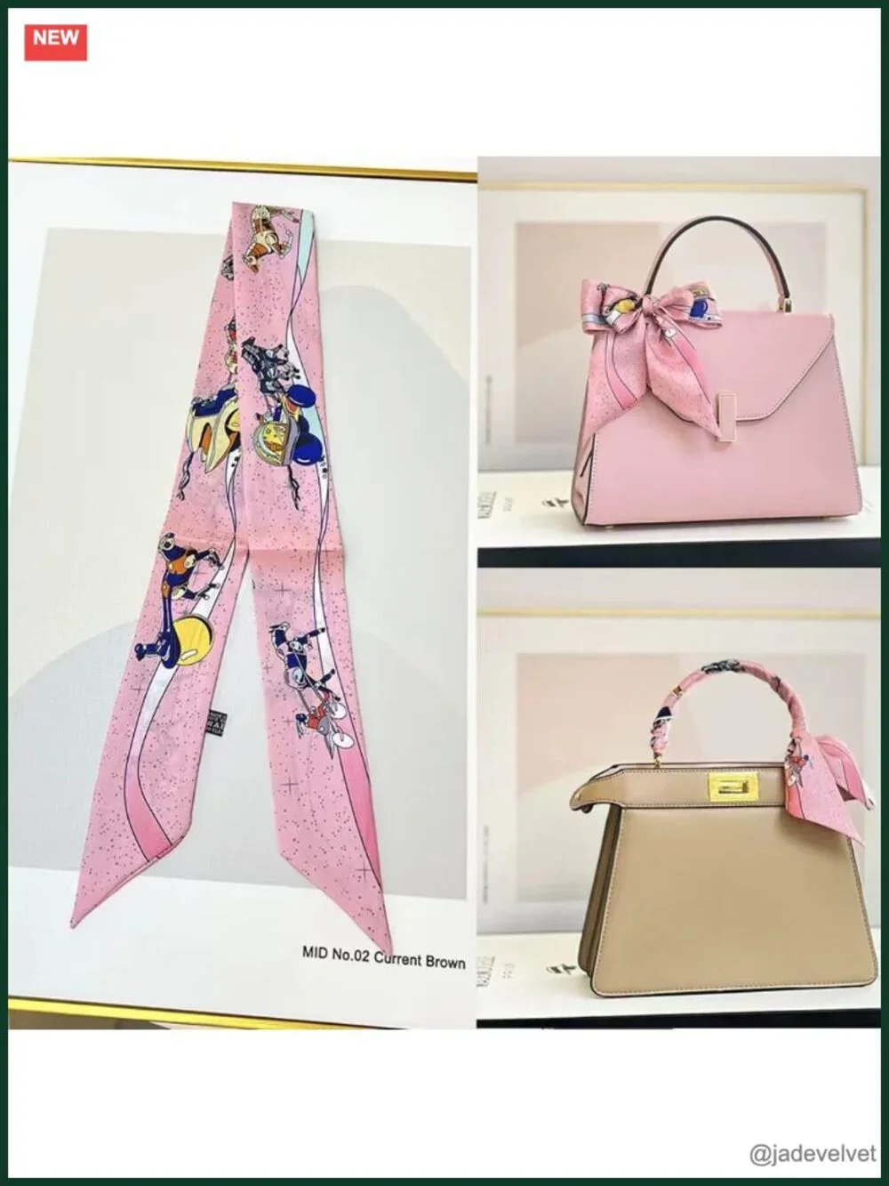 2pcs 100% Mulberry Silk Scarf, Skinny Ribbon for Hair, Bags & Wrist